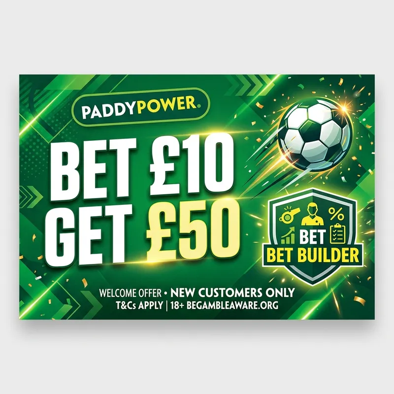 Paddy Power: Bet £10 Get £50 in Free Bet Builder Bets